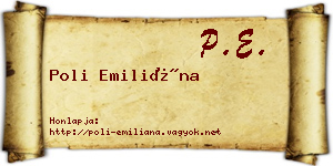 Poli Emiliána névjegykártya